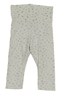 Bílo-černé vzorované legíny H&M