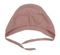 Pudrová vzorovaná úpletová zavazovací čepice Matalan