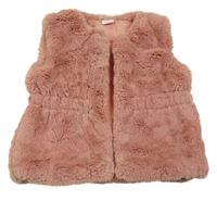 Růžová kožešinová podšitá vesta Next