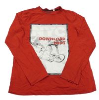 Červené triko s kolem C&A