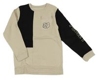 Světlebéžovo-černá mikina s medvídkem Pudsey a kapsou George