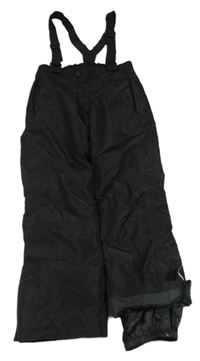 Černé šusťákové funkční zimní oteplovačky s odepínacími kšandami crivit