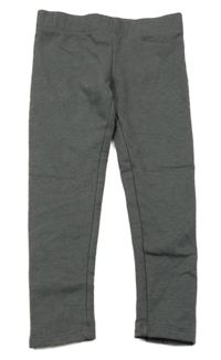 Tmavošedé teplákové zateplené legíny H&M