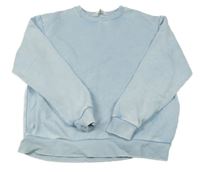 Světlemodro-bílá batikovaná mikina H&M