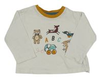 Bílo-medové triko se zvířátky M&S