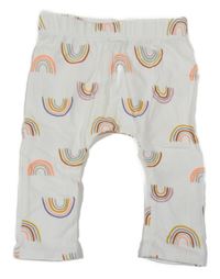 Bílé turecké legíny s duhami baby berry