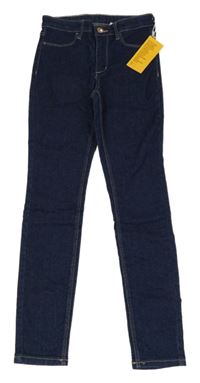 Nové - tmavomodré skinny rifle H&M