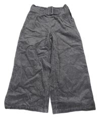 Tmavošedé wide leg manšestráky Benetton