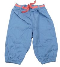 Modré podšité lehké kalhoty s páskem M&S