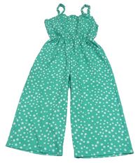 Zelený květovaný culottes overal Primark