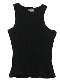 Černý žebrovaný crop top Matalan