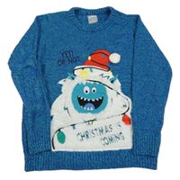 Modro-zelený melírovaný svetr s Yettim George