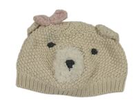 Béžová čepice - medvěd Next