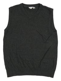 Tmavošedá melírovaná svetrová vesta M&S