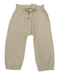 Béžové pletené baggy tepláky s copánkovým vzorem Topomini