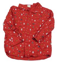 Červená košile s obrázky H&M