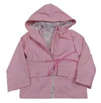 Růžová nepromokavá jarní bunda s kapucí Redtag
