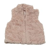 Starorůžová kožešinová zateplená vesta Primark