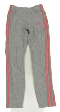 Šedé melírované legíny s logem Adidas