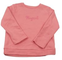 Růžová mikina s nápisem F&F