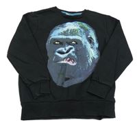 Černá mikina s gorilou Yigga