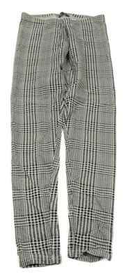 Bílo-černé kostkované legíny Primark