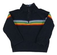 Tmavomodrý svetr s pruhy Next