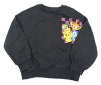Antracitová oversize mikina s Pokémony M&S