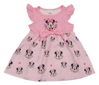 Růžové šaty s Minnie a mašlí