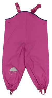 Růžové nepromokavé laclové kalhoty 