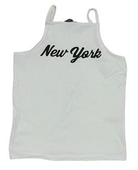 Bílý crop top s nápisem George