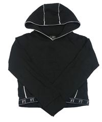 Černá crop mikina s kapucí Firetrap
