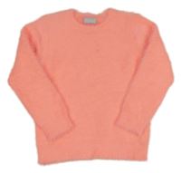 Neonově oranžový chlupatý svetr Matalan