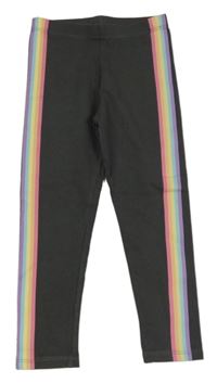 Tmavošedé legíny s barevným pruhem Matalan