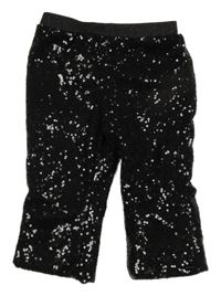 Černé flitrové podšité kalhoty H&M