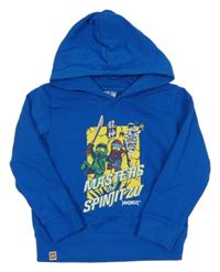 Modrá mikina s Lego Ninjago a kapucí