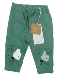 Nové - zelené lehké tepláky s pejsky Name it