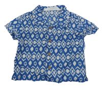 Modro-bílá vzorovaná košile Primark