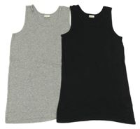 2x nátělník - šedý + černý 