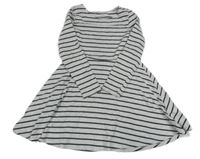 Šedo-tmavošedé pruhované šaty H&M