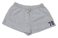 Šedé melírované teplákové kraťasy s číslem H&M