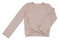 Světlerůžové crop triko H&M