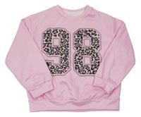 Světlerůžová mikina s číslem Shein
