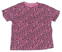 Starorůžové tričko s leopardím vzorem M&S