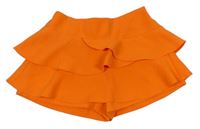 Oranžová vrstvená kraťasová sukně River Island