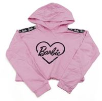 Růžová crop mikina s kapucí - Barbie 