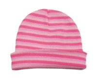 Růžová pruhovaná čepice