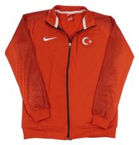 Červená propínací sportovní mikina s výšivkou Nike
