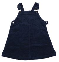 Tmavomodré laclové manšestrové šaty Nutmeg