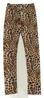 Béžovo-černé legíny s leopardím vzorem H&M
